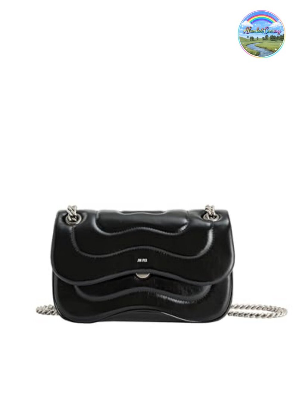 Quilted Vegan Leather Crossbody Handbag with Chain Strap